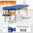 thumbnail image 4 of BestMassage Massage Bed Portable Massage Table 28 Inch Wide Lash Bed Height Adjustable 2 Folding Spa Table with Non-Woven Bag for Spa Footmassage Facial CareSpa Tattoo,Blue, 4 of 7