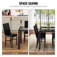 thumbnail image 4 of Lamerge dining table set for 4, glass dining table and chairs set with 4 PU leather chairs, for small kitchens, apartments, breakfast corners, small dining tables, 4 of 8