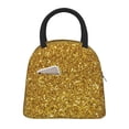 thumbnail image 2 of Naloa Gold Glitter Print Lunch Bag for Women Men,Insulated Lunch Box for Adult,Reusable Lunch Tote Bag for Work, Picnic or Travel, 2 of 9
