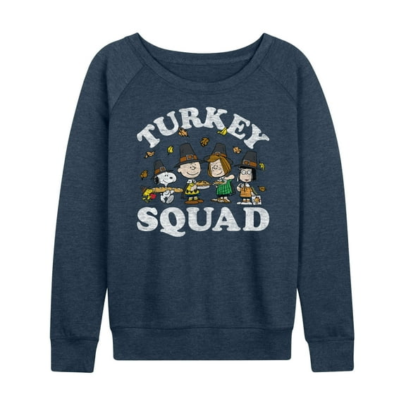 Peanuts - Turkey Squad - Women's Lightweight French Terry Long Sleeve Shirt