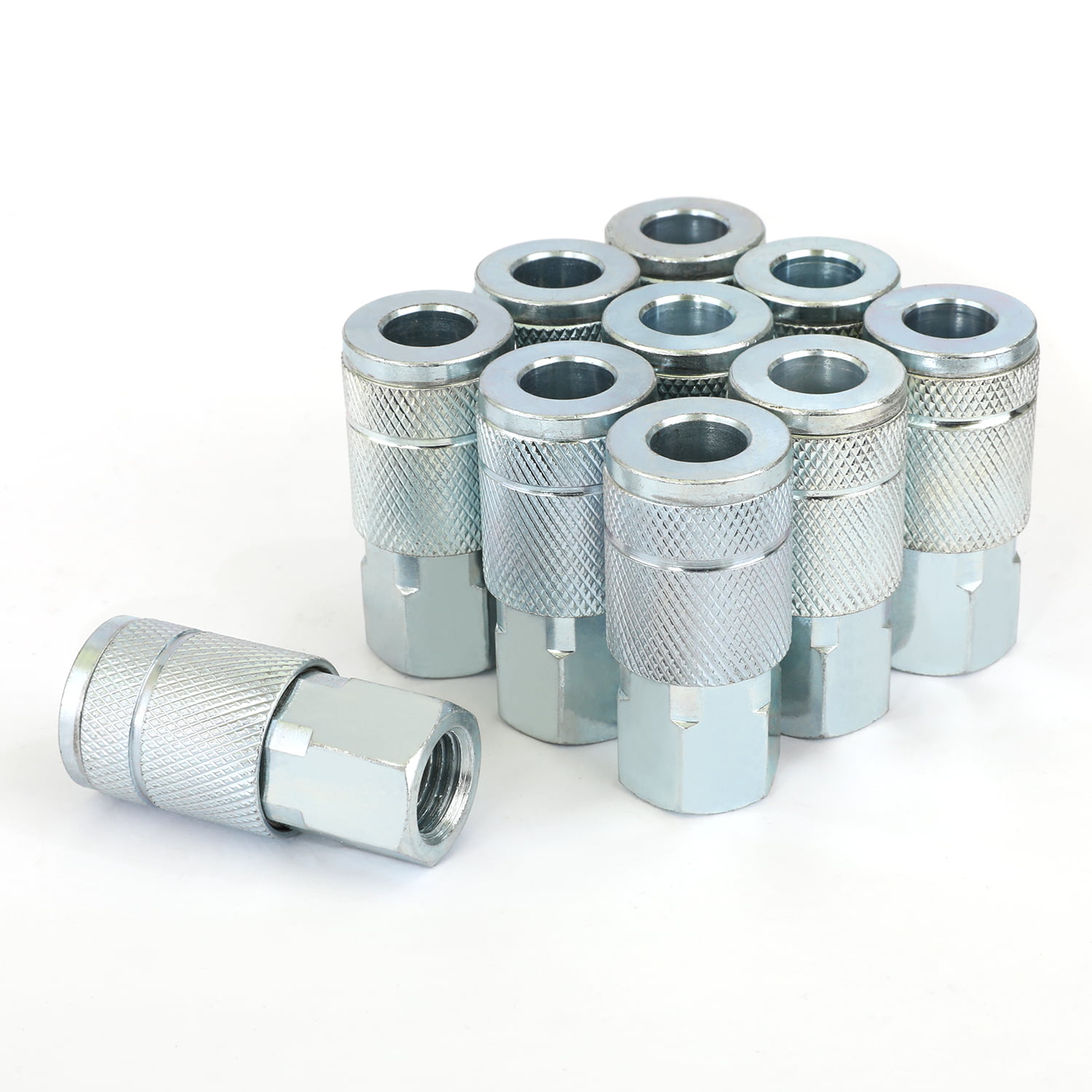 WYNNsky Air Tools Quick-Connect Fittings,T Type Zinc-Plated Air Coupler,1/4''NPT 