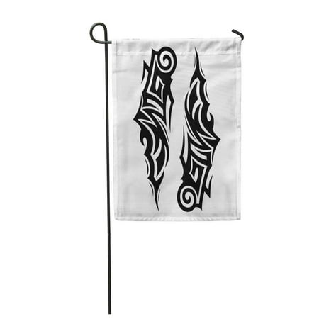 KDAGR Abstract Tattoos Ideas Designs ¨C Tribal Pattern Ankle Arm Garden Flag Decorative Flag House Banner 12x18