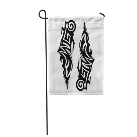 KDAGR Abstract Tattoos Ideas Designs ¨C Tribal Pattern Ankle Arm Garden Flag Decorative Flag House Banner 12x18 (Best Tribal Tattoo Designs For Arms)