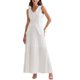 thumbnail image 1 of INSPIRE CHIC Conjunto de 2 Piezas de Vestido Sin Mangas de Verano con Escote en V y Falda Plisada Maxi S Blanca, 1 of 6