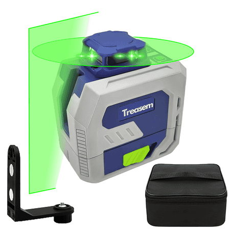 5 Line Laser Level, 100ft/30m, IP54 Waterproof, with Self-leveling and Manual Mode, including Magnetic Bracket, Rechargeable Battery