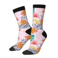 thumbnail image 1 of Fotbe Tropical Plants Calcetas Largas con Estampado para Hombre y Mujer – Calcetas de Compresión Transpirables y Elásticas, Viajar y Uso Diario Talla 5-11, 1 of 6