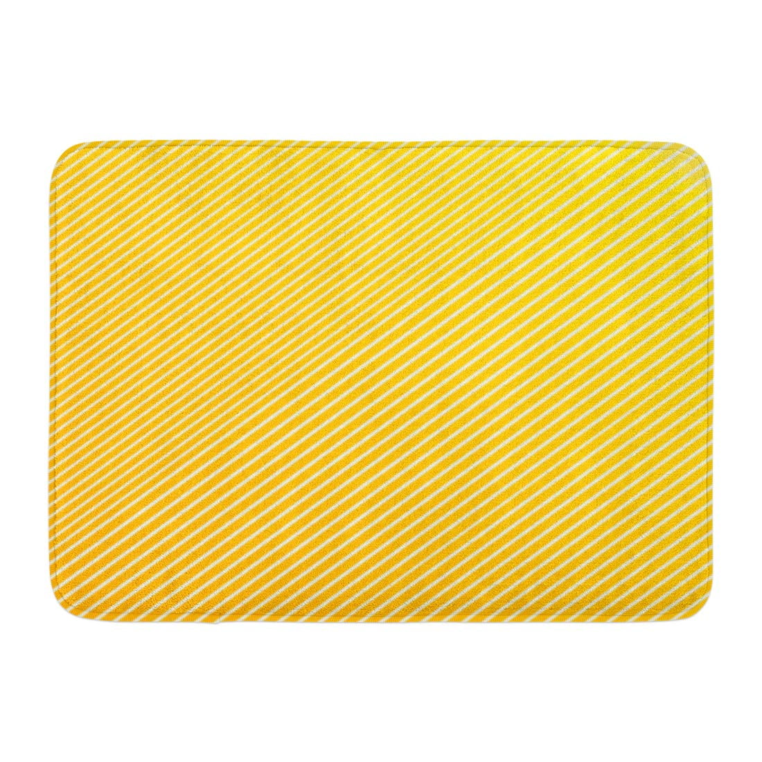 GODPOK Asymmetry White Abstract Pattern Yellow Oblique Diagonal Lines Edgy Asymmetric Bright Rug