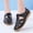 Black, variant on Women's Closed Toe Leather Sandals, Adjustable Strap Breathable Casual Shoes, Comfortable Walking Footwear for Daily Wear Coffee 40