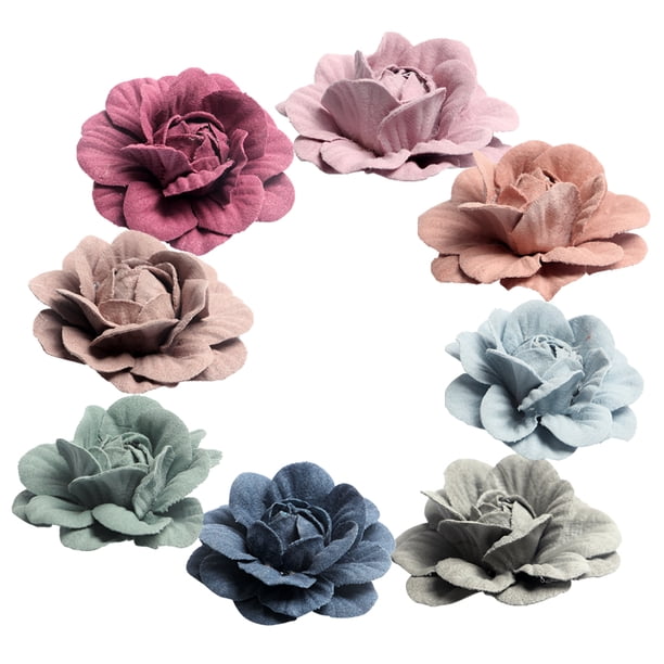 10pcs Suede Rose Flower Head Artificial Rose Flower Para La Decoración De La Boda DIY - Mezclado Sunnimix Cabeza de flor artificial