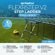 Springfree Trampoline Oval 8 x 11Ft Trampoline & FlexrStep V2 Safety Ladder