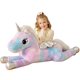 thumbnail image 1 of Peluche de peluche EARTHSOUND, unicornio gigante, 43 pulgadas, 1 of 7