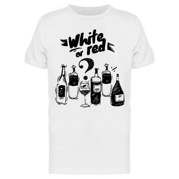 White Or Red Wines T-Shirt Men -Image by Shutterstock, Male Large