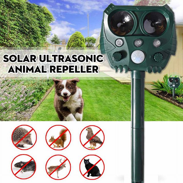 Repelente de animales para exteriores Repelente solar ultrasónico para serpientes Repelente de ratones Repelente de perros y gatos Repelente ultrasónico para pájaros Flash