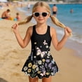 thumbnail image 3 of Uourmeti Girls' Floral & Butterfly Print Skirted One-Piece Swimsuit - Quick Dry, Stretchy Swim Dress for Beach, Pool & Summer Vacations, 3 of 8