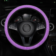 thumbnail image 3 of Funda de volante de coche de felpa corta de invierno de terciopelo pequeño sin anillo interior banda elástica cubierta de manija, 3 of 6