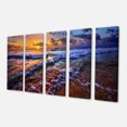 thumbnail image 2 of Sunset over Blue Tinged Waves - Seashore Photo Canvas Art Print, 2 of 3