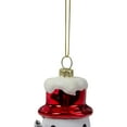thumbnail image 6 of Northlight 5.5" White and Red Glass Snowman Christmas Ornament, 6 of 6