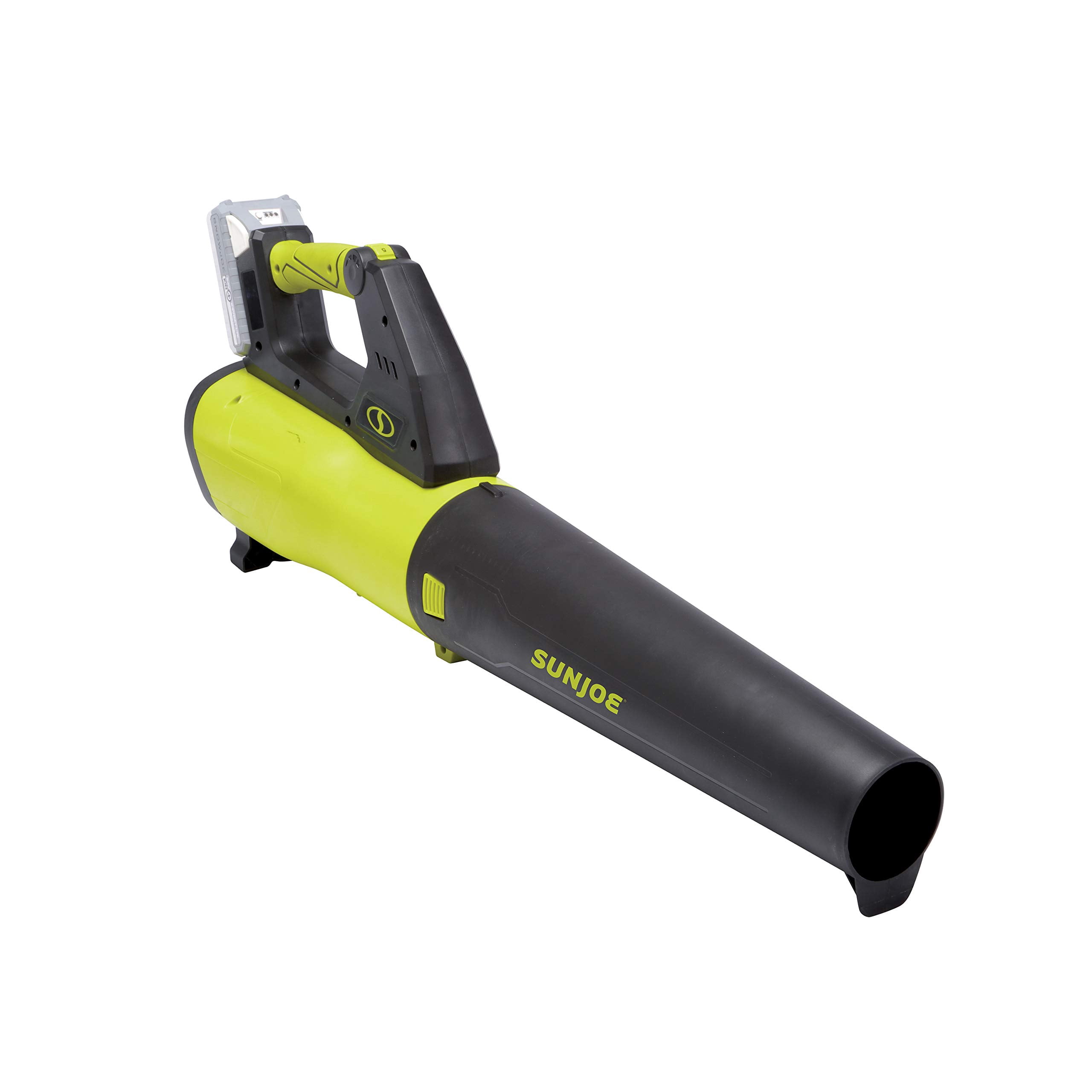 Restored Premium Sun Joe 24V-JB-LTE 24-Volt 385-CFM Amp Turbine Cordless Jet Leaf Blower, Kit (w/2.0-Ah Battery + Quick Charger) (Refurbished)