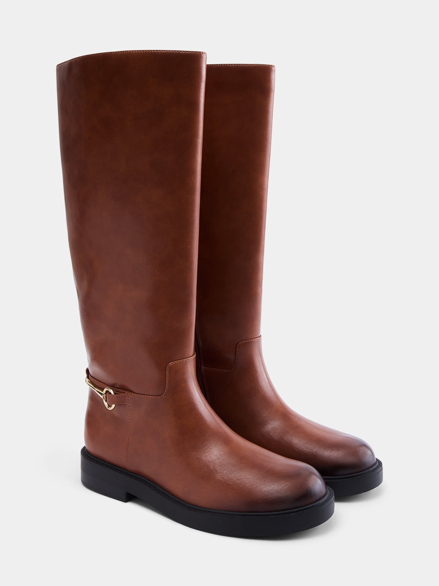 Scenario Women's Tall Faux Leather Riding Boots