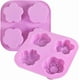 thumbnail image 1 of Flower Shape Silicone Mold, 2 Pack 4 Cavity Non-stick Food Grade Silicone Mold DIY for Chocolate, Candy, Handmade Soap and Bath Balls, 1 of 5