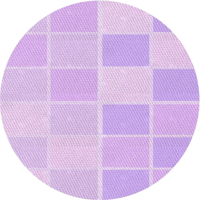 Ahgly Company Tapis Rond Lavable en Machine Intérieur Transitionnel Violet Violet, 4 Pieds Rond