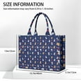 thumbnail image 3 of Large Capacity Tote Bag,Dark Blue Christmas Dog and Snowman Pattern Handbag Fashion Luxury Tote Bag,15.7"x13"x 5.1" Inches,Laptop Compatible, 3 of 6