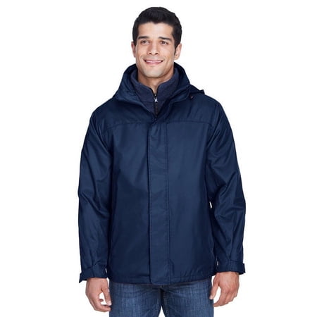 North End 88130 Men s 3-in-1 Insulated Jacket-Midnight Navy-L