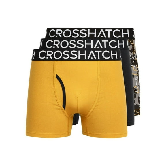 Crosshatch Mens Lynol Boxer Shorts (Pack of 3)
