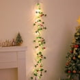 thumbnail image 5 of Fwttom Christmas Garlands with Lights, 78.74" Artificial Christmas Ornaments , Christmas Garland for Mantle, Window, Wall, Table, Christmas Tree Ornaments, 5 of 5