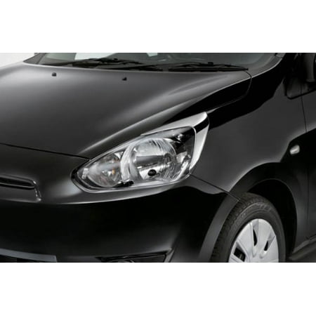 02 Mitsubishi Mirage Corner Light - 2014 GENUINE MITSUBISHI MIRAGE HEADLIGHT EYELID EYEBROW CHROME TRIM MZ330458
