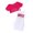 Red, variant on Futezty Girls Summer Outfits, 4th of July Baby Girl Outfits 5PC Girls Suit Comfortable Soft Breathable Fashion Love Print Short Sleeve Shorts Suit