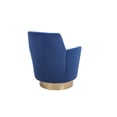 thumbnail image 5 of Newest Luxury Accent Chair for Apartments, Swivel Velvet Barrel Chair with 360 Rotation and Silent Base,Navy, 5 of 7