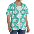 thumbnail image 4 of Honeii 's Strong Goose for men's short-sleeved button-up collared shirt featuring a pocket, perfect for beach vacations, and travel adventures., 4 of 5