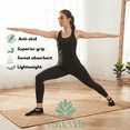 thumbnail image 3 of VerdeVida Grip Pilates Socks for Women, 2 Pairs Black — Non-Slip Yoga Socks with Cross Straps, Combed Cotton, Open-Top Design for Barre, Ballet, Dance & Barefoot Workout, Sizes 5-9, 3 of 7