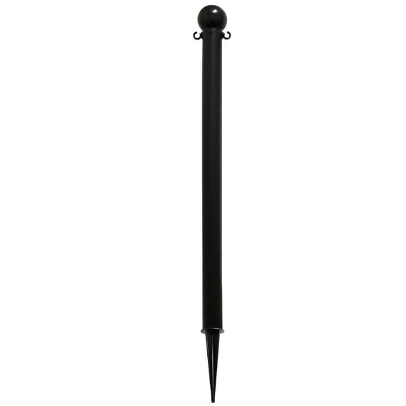 2 Inch Black Light Duty Ground Pole