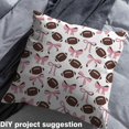 thumbnail image 2 of Homewish Pink Bowknot Ribbon Fabric by the Yard 1 Yard,Rugby Sport Theme Home Decor Fabric by the Yard,Ball Games Lover Theme Sewing Fabric For Boys Girls,Luxury Bedroom Decor, 2 of 6
