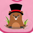 thumbnail image 4 of Inktastic Groundhog Day with Groundhog in Top Hat Boys or Girls Baby Bib, 4 of 4