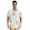 Aqua Pineapple, variant on Men's Short Sleeve Button Down Shirt, Wrinkle Free Casual Summer Beach Vacation Tops, Brown Scottie Dog, S-3XL