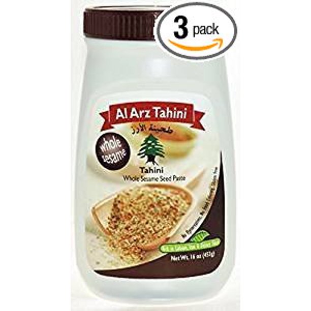 Al Arz Tahini Whole Sesame Seed Paste Gluten Free 16 Oz. Pack Of 3