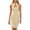 Beige, variant on Women's Halter Neck Cut Out Bodycon Midi Dress, Sleeveless Stand Collar Slim Fit Cocktail Party Dress, Office Work Evening Formal Pencil Dress for Women S-2XL