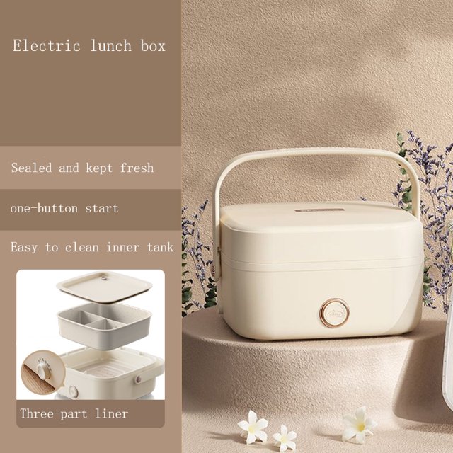 Portable Electric Lunch Box Rice Cooker Food Heating Steamer Picnic Office Home Car Cooking Container Set