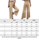 thumbnail image 2 of Pantalones Pantalones básicos para mujer, pantalones largos holgados de verano, traje diario de Color sólido arrugado Ygjytge Caqui T 3EG para Mujer, 2 of 6