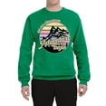 thumbnail image 2 of Wild Bobby Let Our Classroom Adventure Begin Mountain Sunset Light Colors Pop Culture Unisex Crewneck Sweatshirt, Kelly, Small, 2 of 6