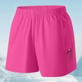 thumbnail image 5 of QIJIE Women's Bermuda Shorts Jersey Shorts with Deep Pockets 17" Long Shorts for Women Lounge Walking Athletic Hot Pink Hot Pink #51, 5 of 7