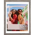 thumbnail image 1 of Vittanly 12x16 Picture Frame, Display Pictures 11x14 with Mat or 12x16 without Mat, Premium Material with Shatter Resistant Plexiglass, Poster Frame for Wall Display, Rustic Grey, 1 Pack, 1 of 1