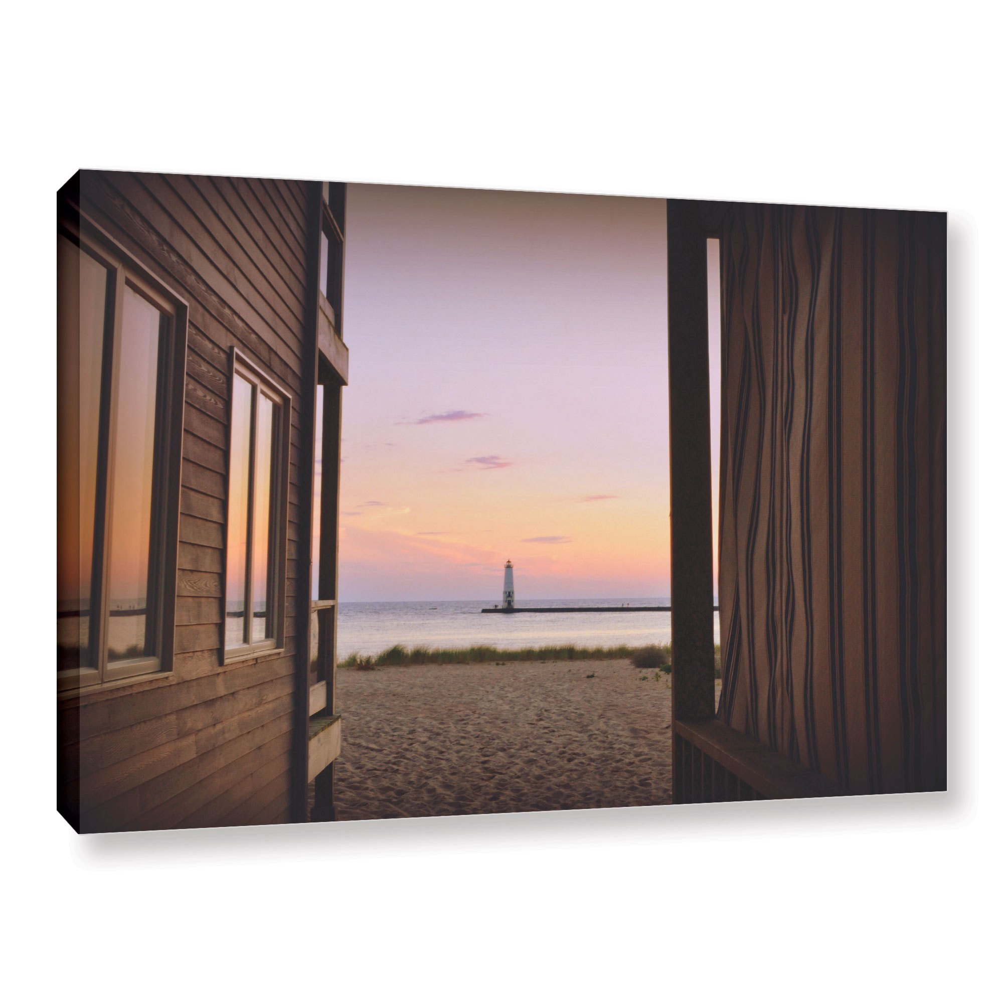 ArtWall Kevin Calkins "Sunset Over the Lake" Gallery-Wrapped Canvas