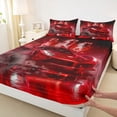 thumbnail image 3 of Feelyou Racing Car Red Twin Sheet Sets for Teens, Speed Sports Game Twin Fitted Sheet, Rustic Horse Animal Flat Sheet, Lightweight Room Decor, 3 Pieces, 3 of 7