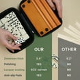 Double Stack Domino Rack Queensell Double 6 Dominoes Set with 28 Tiles, Racks, Domino Holder ...