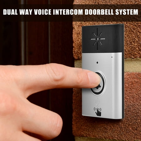 Hilitand 2.4GHz Mini Portable Dual Way Voice Intercom Wireless Doorbell Interphone System, Interphone, Mini