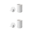thumbnail image 4 of sweethay Soporte para cepillo de para colgar en la pared, estante de almacenamiento para baño, organizador de de inodoro, blanco No.01 2piezas, 4 of 6
